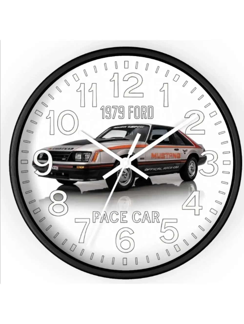1979 Ford Mustang Indy Pace Car Glow In The Dark Wall Clock New!